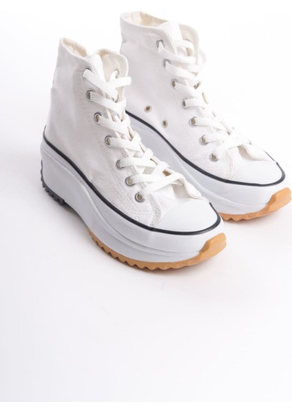 Chloe Bağcıklı Ortopedik Taban Kadın Sneaker Ayakkabı Bt Beyaz