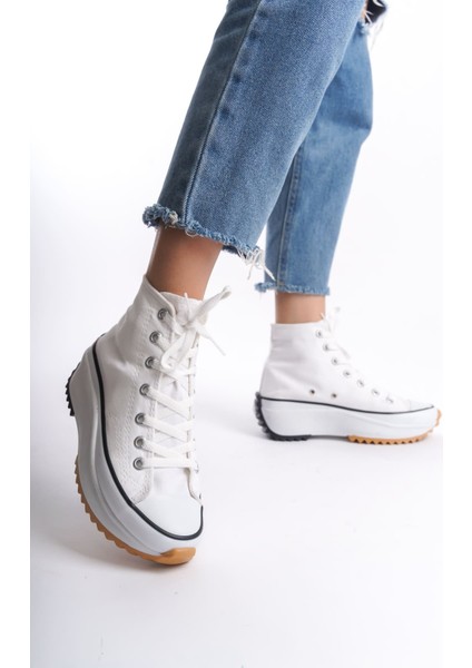 Chloe Bağcıklı Ortopedik Taban Kadın Sneaker Ayakkabı Bt Beyaz indirimleri