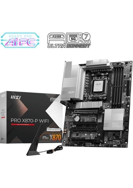 Msı Pro X870-P Wıfı Ddr5 8200MT/S 1xhdmı 1xusb4 3xm.2 Atx Am5 (Amd Am5 9000/ 8000/ 7000 Seri Işlemci Uyumlu)
