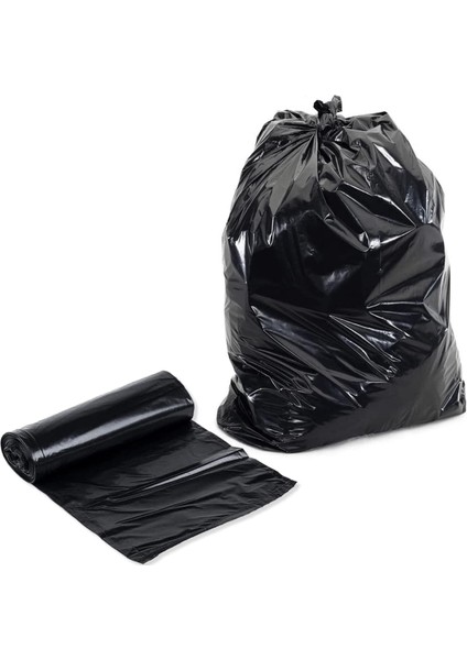 Endüstriyel Battal Boy Çöp Torbası 3 Rulo 400G 72X95CM Siyah Dayanıklı 70 Litre