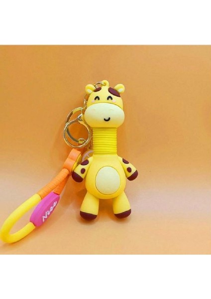 4 Adet Uzayan Renkli Zürafa Anahtarlık Teleskopik Renkli Körüklü Anahtarlık Vıp Yılbaşı Hediyeleri modelleri