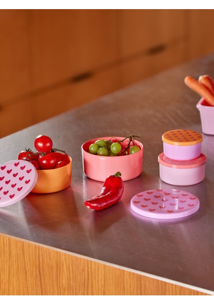 Plastik Saklama Kabı Seti - Kalp fiyatları