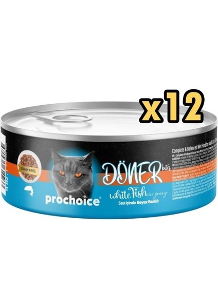 Prochoice Döner Bites Alabalıklı Yetişkin Kedi Konservesi 70 gr x 12 Adet