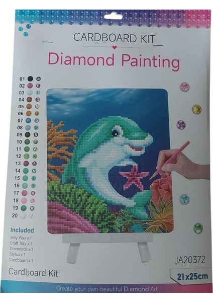 Boncuklu Goblen DIAMOND-PAINTING-21X25-YUNUS Balığı