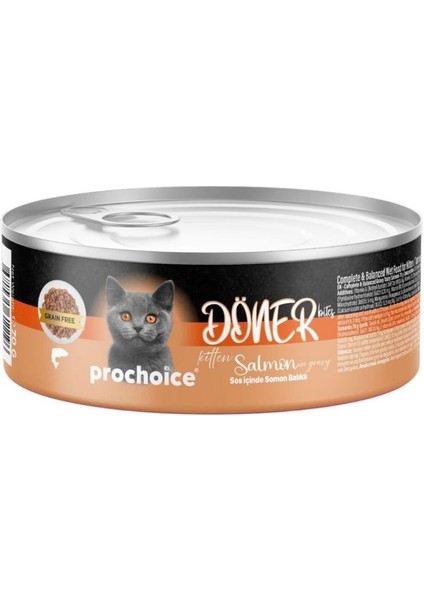 Prochoice Döner Bites Somonlu Yavru Kedi Konservesi 70 gr