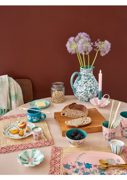 Melamin Dikdörtgen Tabak - Çiçek Kolajı modelleri