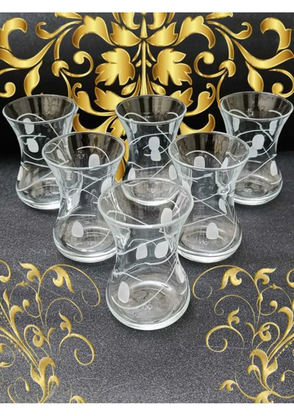 Beyaz 6'lı Kesme Çay Bardağı Özel Tasarım Seti fiyatları