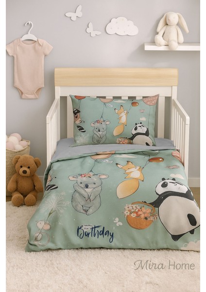 Yenidoğan Kız / Erkek Unisex Bebek Nevresim Takımı 3D Pamuklu Sevimli Hayvanlar