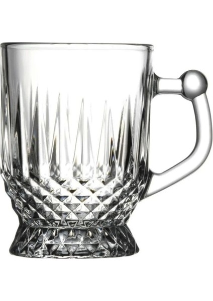 6'lı Kulplu Beyaz Çay Bardağı, 165 Cc, Şık ve Kullanışlı Tasarım