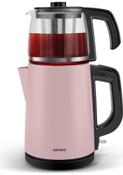 Tea Glass 2 In 1 Çelik Çay Makinesi ve Kettle Cosmic Lilac fiyatları