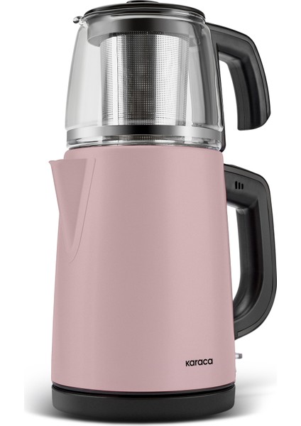 Tea Glass 2 In 1 Çelik Çay Makinesi ve Kettle Cosmic Lilac modelleri