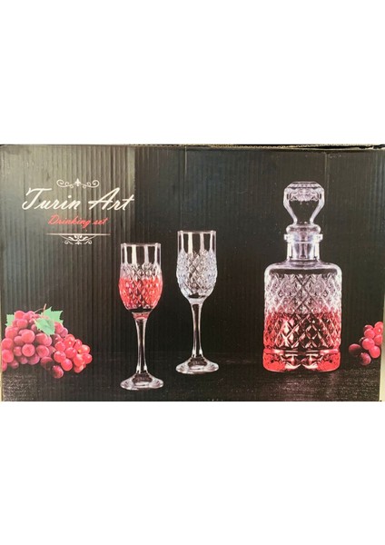 7 Parça Metalik Kesme Içecek Seti, Şık ve Kullanışlı Tasarım