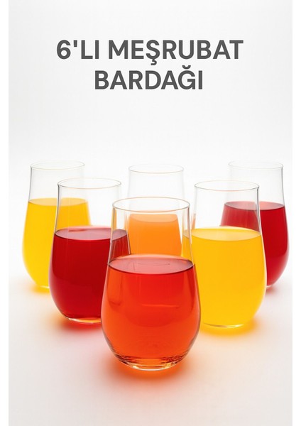 Beyaz 6'lı Italyan Şarap Meşrubat Bardak Seti, Şık ve Zarif Tasarım