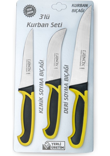 Kurban Bıçağı Seti 3'lü modelleri