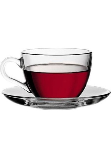 6'lı Büyük Çay ve Kahve Fincan Seti, 238 Ml, 12 Parça, 6 Kişilik, Turuncu