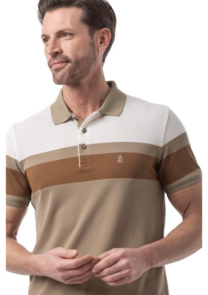 Yatay Parçalı Polo T-Shirt fiyatları