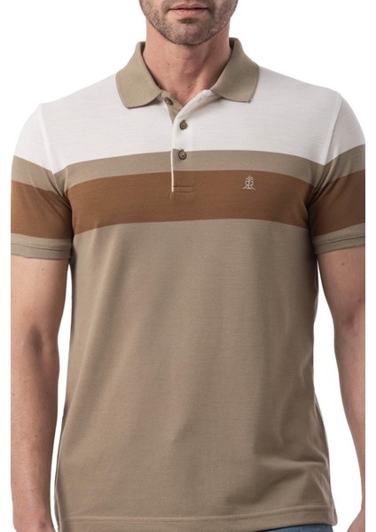 Yatay Parçalı Polo T-Shirt indirimleri