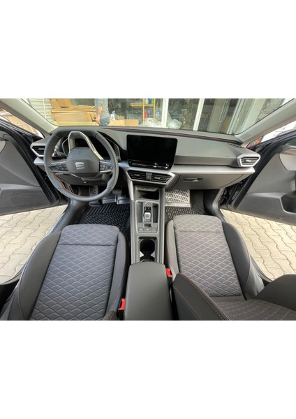 Seat Leon Otomatik 3D Siyah Havuzlu Paspas 2021 ve Sonrası modelleri