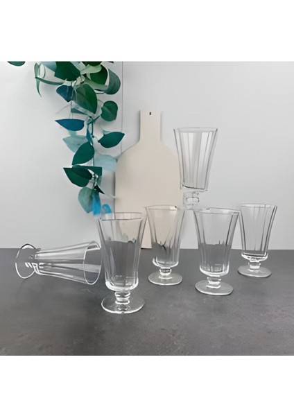 Şık 6'lı Ayaklı Kahve Yanı Bardakları, 130 Cc, Beyaz, Zarif ve Kullanışlı