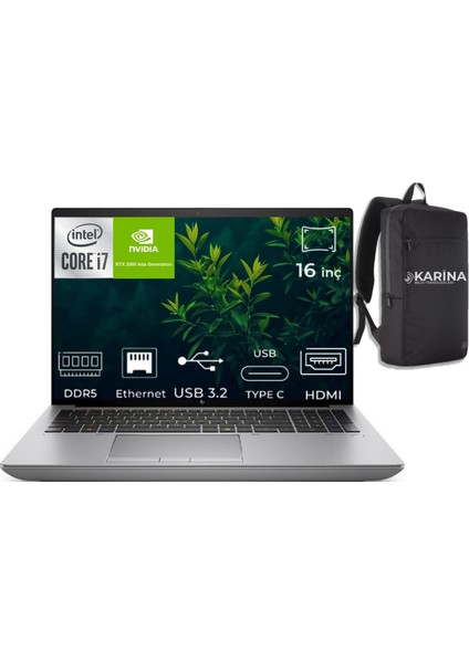 Zbook Fury 16 G11 I7-14700HX 62X91EA-16 48GB 1tb+1tb RTX2000 Ada Windows 11 Pro Taşınabilir Bilgisayar 16" Wuxga Taşınabilir Bilgisayar fiyatları