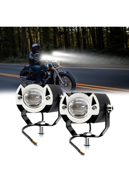 Motosiklet LED Sürüş Işık, 30W 6000K/3000K Süper Parlak Spot Su Geçirmez Sis Lambası Arabalar Traktörler Kamyonlar Atv Suv Tekneler, 1 Paket (Yurt Dışından)