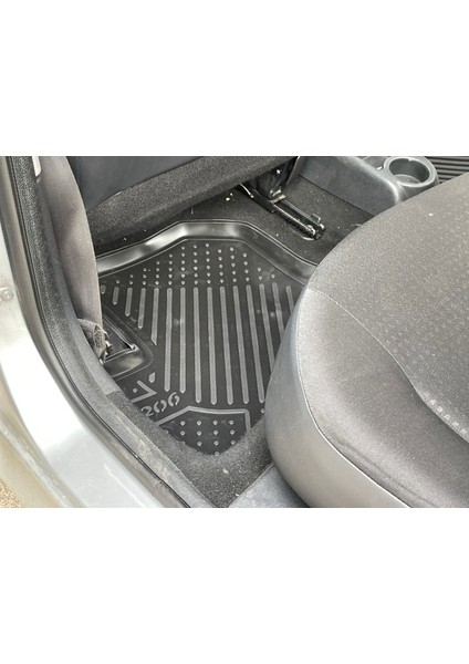 Peugeot 206 3D Siyah Havuzlu Paspas 2007 ve Sonrası