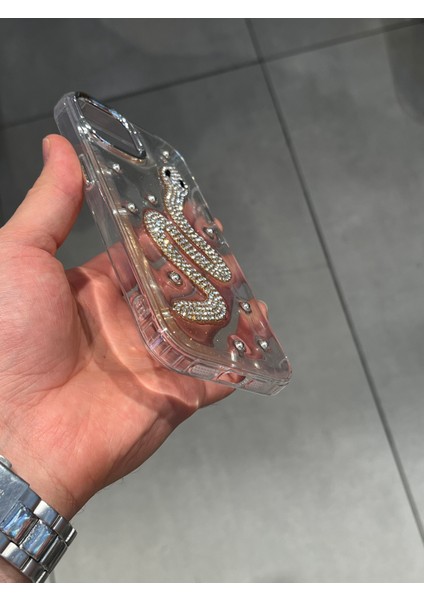 Iphone 13 ve 14 Yılan Figürlü Şeffaf Epoksi Tasarım Sert Silikon Kılıf fiyatları