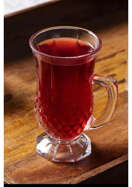 Turuncu 6'lı Kulplu Bardak Seti, 155 Cc, Şık ve Kullanışlı Tasarım