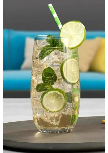 Beyaz 6'lı 420415 Şeffaf Meşrubat Bardağı Seti