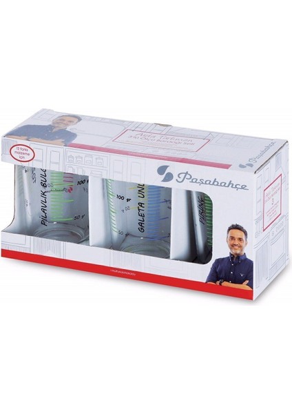 Beyaz Ölçü Bardağı 3'lü Set, Pratik ve Şık Mutfak Gereci
