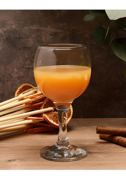 6'lı Ayaklı Bistro Bardak, 225 Cc, Şık ve Kullanışlı Gri Tasarım