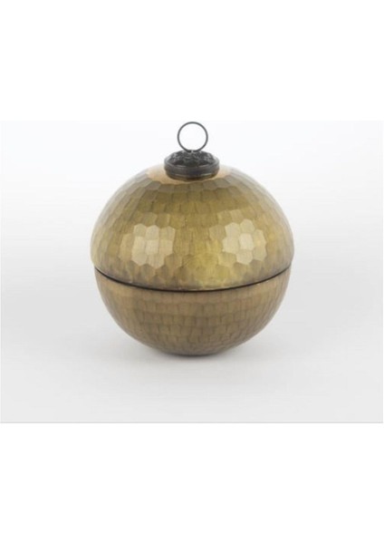 Green Gold Kapaklı Cam Mum Bergamot 12X13CM