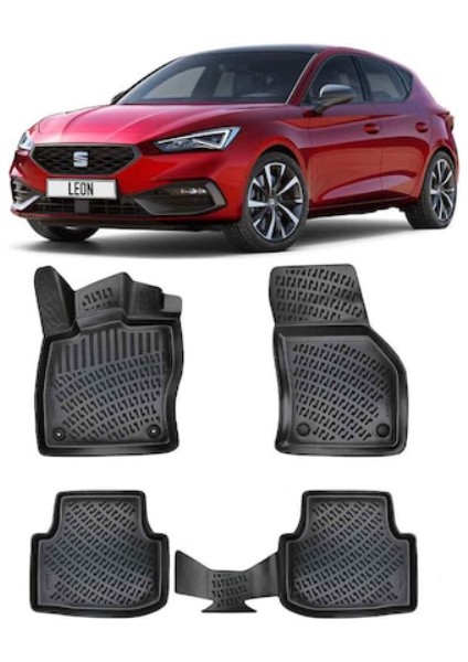 Seat Leon Manuel 3D Siyah Havuzlu Paspas 2021 ve Sonrası