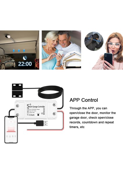 Tuya Wifi Garaj Kapısı Açacağı Akıllı Uzaktan Kumanda Sensörü Desteği App Ses Denetleyicisi Alexa Ev ile Uyumlu (Yurt Dışından) fiyatları