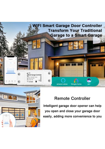 Tuya Wifi Garaj Kapısı Açacağı Akıllı Uzaktan Kumanda Sensörü Desteği App Ses Denetleyicisi Alexa Ev ile Uyumlu (Yurt Dışından) modelleri