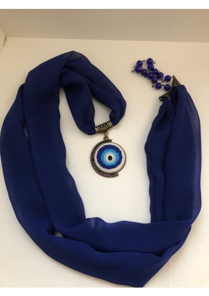 Kanaviçe Işlemeli Fular Kolye fiyatları