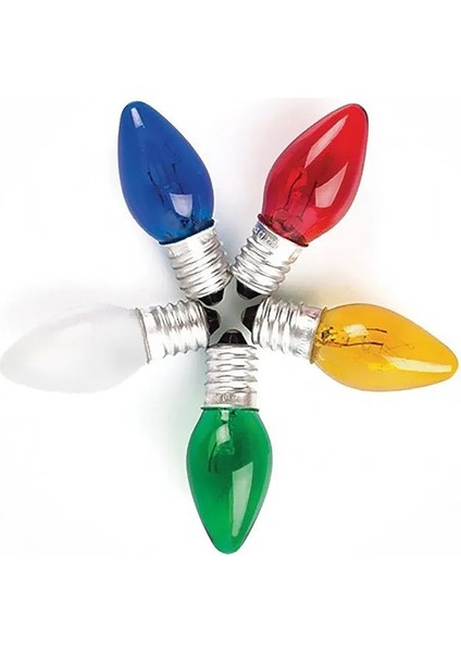 ( 5 Adet ) Tuz Lambası Ampulü E14 Gece Lambası Ampulü Renkli Parfüm Ampul