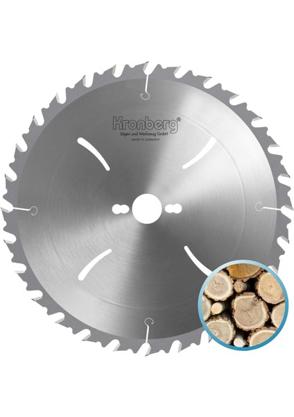Kronberg 250X3.2X30MM 24ATB Diş Kalın Ağaç Kesici - Tct Elmas Daire Testere (Atlamalı Dolu Boş)