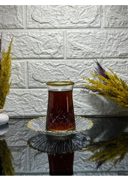 6 Kişilik 12 Parça Şık Seramik Çay Seti, Sarı Renkli, Modern Tasarım fiyatları