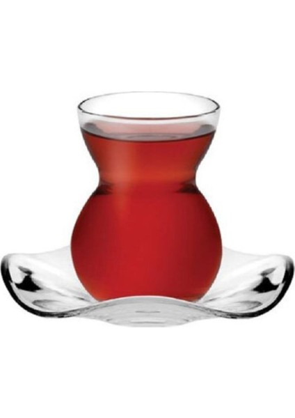 Turuncu Dantel 12 Parça Çay Seti, Şık ve Kullanışlı, 140 cc