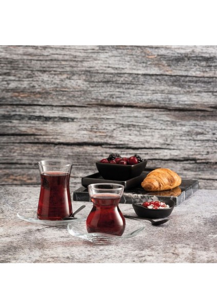 Turuncu Dantel 12 Parça Çay Seti, Şık ve Kullanışlı, 140 cc fiyatları