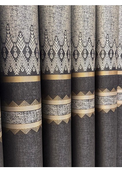 Nivemeshome Damla FT614337 V-2504 Antrasit 1/3 Sık Pileli Fon Perde Apm fiyatları