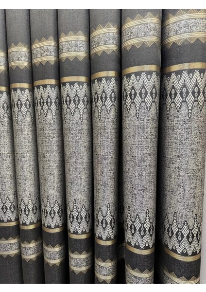 Nivemeshome Damla FT614337 V-2504 Antrasit 1/3 Sık Pileli Fon Perde Apm fırsatları