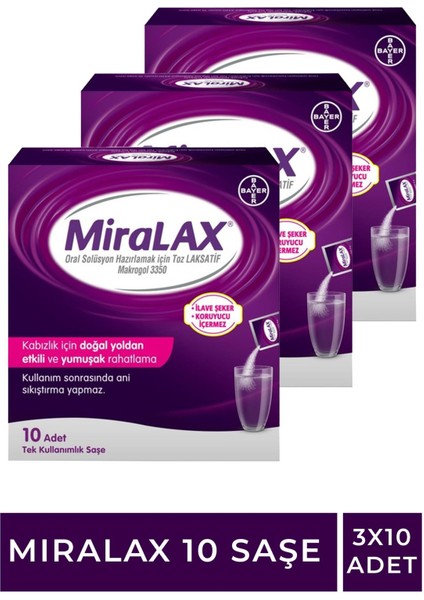 Miralax 10 Saşe 3 Adet fiyatları