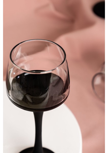 Şık ve Modern Siyah Mat 6'lı Ayaklı Cam Su ve Kahve Bardağı Seti fiyatları