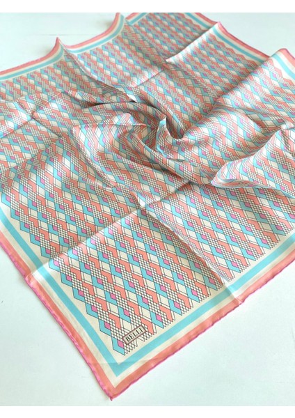 Tivil Saf İpek Eşarp 4052 - 86 Pembe Karışık Desen