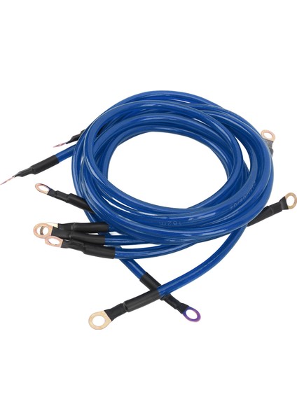 5 Adet Araba Topraklama Kablosu Kiti Geliştirmek Başlangıç Performansı Dc 0 Ila 48V Bakır Kaplı Alüminyum Pvc Araba Tekne Kamyon Suv Mavi (Yurt Dışından) modelleri