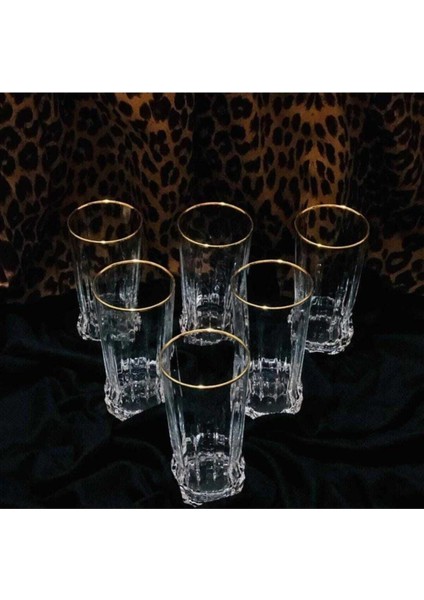 Turuncu Yaldızlı Bardak Takımı, 6'lı, Şık ve Dayanıklı, Harika Bir Seçim