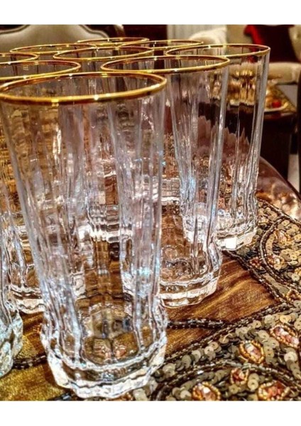 Turuncu Yaldızlı Bardak Takımı, 6'lı, Şık ve Dayanıklı, Harika Bir Seçim