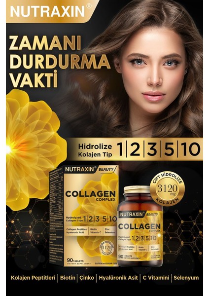 Nutraxin Collagen Complex Tip 1-2-3-5-10 3120 Mg 90 Tablet 2 Adet modelleri